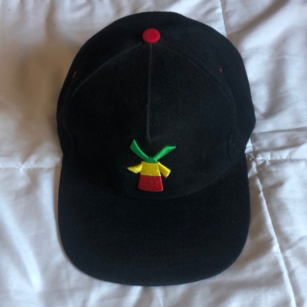 Dutch Bros “Rasta” flat bill SnapBack canvas hat